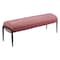 Homeroots 54in Brown and Black Fabric Upholstered Bench 668849 - alternate 7