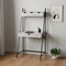Homeroots 32" Gray and Black Wood and Metal Sled Computer Desk With Four Drawers 489873 - alternate 10