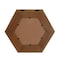 Homeroots 19" Natural Hexagon Solid Wood Framed Accent Mirror 485119 - alternate 5