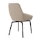 Armen Living Shilo Swivel Upholstered Dining Chair in Champagne Faux Leather with Black Metal Legs - Set of 2 LCSHSICPBLK - alternate 8