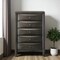 Homeroots 32" Gray Wood Five Drawer Dresser 318720 - alternate 6