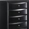 Homeroots 32" Black Solid Wood Five Drawer Standard Chest 376971 - alternate 7
