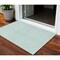 Homeroots 3' X 5' Aqua And Ivory Geometric Washable Indoor Outdoor Area Rug 602407 - alternate 1