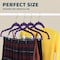 Lifemaster Velvet Skirt Hangers, Adjustable Clips, 360 Deg Swivel Hook, Non-Slip, Holds 10 lbs, Purple, 10PK LMVSH10PU - alternate 10