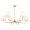 Jonathan Y Pauline 38" 6-Light Coastal Contemporary Adjustable Swooping Arm Candle-Style Metal LED Chandelier, W JYL9557A - alternate 1
