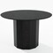 Homeroots 46" Black Solid Wood Pedestal Base Round Top Dining Table 721048 - alternate 7