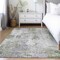 Homeroots 8' X 10' Olive Green And Gray Abstract Washable Indoor Outdoor Area Rug 587881 - alternate 9