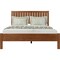 Homeroots Brown Shiplap Texture Solid Wood King Bed Frame 523625 - alternate 9