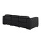 Homeroots 104" Black Top Grain Leather Reclining Metal USB Sofa 720386 - alternate 10