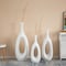 Uniquewise Set of 3 Frosted White Fiberglass Tall Floor Vase - Decorative Vase for Modern Home Decor QI004677.3 - alternate 10