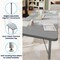 Flash Furniture Wren 60 in x 24 in Adjustable Height Activity Table, Thermal Laminate Top, Short Legs, Gray XU-A2460-REC-GRY-T-P-GG - alternate 10