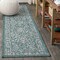 Jonathan Y Malta Bohemian Medallion Textured Weave Teal/Gray 2 ft. x 10 ft. Indoor/Outdoor Runner Rug SMB104B-210 - alternate 1
