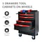 Wrightmaster 21 in. W x 13 in. D 5-Drawers Metal Roller Cabinet Tool Chest in Black ZR-245231 - alternate 9