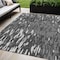 Homeroots 5' X 8' Gray And Ivory Abstract Washable Indoor Outdoor Area Rug 612666 - alternate 1