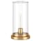 Homeroots 13" Brass Metal Table Lamp With Clear Cylinder Shade 546135 - alternate 1