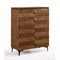 Homeroots 35" Walnut Manufactured Wood Five Drawer Chest 473085 - alternate 1