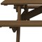 Homeroots 94" Brown Solid Wood Outdoor Picnic Table with Umbrella Hole 525023 - alternate 5