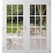 Vdomdoors Front Exterior Prehung Metal-Plastic Double Doors Clear Glass / MANUX 8355 White Silk / Office Comm MANUX8355DEXD-WS-W72xH80-RH-I - alternate 1