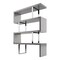 Homeroots 67" Gray And Silver Metal and Wood Three Tier Etagere Bookcase 555010 - alternate 1