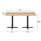 Flash Furniture Bennett 30 in x 60 in Solid Wood Indoor Tabletop in Natural with 22 in x 22 in Dining Height GSF-REC3060-NAT-T2222-GG - alternate 10