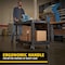 Rubbermaid Commercial Utility Cart with Deep Lipped & Flush Plastic Shelves, Plastic, 750 lb Load Capacity, 2 Shelves FG454500BLA - alternate 7