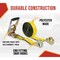Mytee Products 4PK 2inx30ft Ratchet Straps w/ Snap Hooks 3,333 lbs WLL Tie Down Straps for Truck, 4PK RS230SHx4 - alternate 9