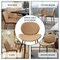 Leisuremod Servos Dining Side Chair, Upholstered Faux Leather Seat and Powder Coated Iron Frame, Sand Brown SCBL-22LBR - alternate 10