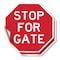 Signmission Stop For Gate, 4 inch X 4 inch, Vinyl Decal, 2PK OC-D-2PACK-4-286 - alternate 1
