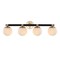 Jonathan Y Modernist Globe 34" 4-Light Metal/Frosted Glass Modern Contemporary LED Vanity, Brass Gold/Black JYL3543A - alternate 1
