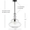 Jonathan Y Bettina 13.37" Glass/Metal LED Pendant, Oil Rubbed Bronze/Clear JYL6402B - alternate 14