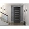 Vdomdoors Front Exterior Prehung Metal-Plastic Door, Manux 8415 Matte Black, Office Commercial and Residentia MANUX8415EXD-BLK-W30xH80-RH - alternate 1