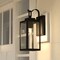 Vaxcel Clinton Matte Black Outdoor Wall Sconce Light Clear Glass Shade, Dimmable T0808 - alternate 8