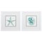 Homeroots 11" X 11" Matte White Frame Sandstar, Set Of 2, 2PK 365193 - alternate 1