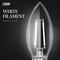 Feit Electric Feit White B10 E12 (Candelabra) Filament LED Bulb Daylight 60 Watt Equivalence 2 pk BPCTC60950WFIL2 - alternate 9