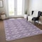 Homeroots 9' X 12' Purple Gray And Ivory Geometric Washable Indoor Outdoor Area Rug 599662 - alternate 9