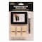 Excello Global Products Tabletop Chalkboard Tag, Black Surface, Teak Wood Holder, 3 x 4, 6PK EGP-HD-0508-S - alternate 1