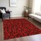 Homeroots 9' X 12' Red And Black Geometric Washable Indoor Outdoor Area Rug 599242 - alternate 9