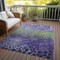 Homeroots 3' X 5' Purple Green And Black Abstract Washable Indoor Outdoor Area Rug 603101 - alternate 9