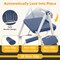 Wrightmaster 3-Step Lightweight Steel Step Stool, 8 ft. Reach with Safety Lock, 800 lb. Capacity, Blue ZoroLDR-BT3S-BU - alternate 5