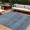 Homeroots 8' X 10' Blue And Ivory Geometric Washable Indoor Outdoor Area Rug 630492 - alternate 1