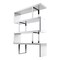 Homeroots 67" White And Silver Metal and Wood Three Tier Etagere Bookcase 555012 - alternate 1