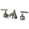 Kingston Brass Widespread Bathroom Faucet with Brass Pop-Up, Black Stainless KZ446CMLBSS - alternate 1