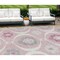 Homeroots 10' X 14' Pink Blush And Gray Medallion Washable Indoor Outdoor Area Rug 589637 - alternate 1