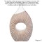 Uniquewise 19-Inch White and Gold Farmhouse Vase - Decorative Piece for Boho Kitchen, Bedroom Table, Home QI004688.WT - alternate 10