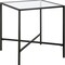 Homeroots 22" Black And Clear Glass And Steel Square End Table 543835 - alternate 8
