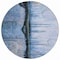 Homeroots 8' Blue And Charcoal Round Abstract Washable Indoor Outdoor Area Rug 630467 - alternate 6