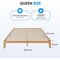 Simple Deluxe CJ-WH01-Q, Queen Size Wood Bed Frame, 12 Inch Wooden Platform Bed with Support Slats, Natural Pine 3A88FNBFRAQUEEN12WOOD - alternate 7