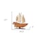 Homeroots 25" Wood Brown Solid Wood Hand Painted Model Boat Tabletop Sculpture 401202 - alternate 6