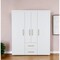 Homeroots 59" White Two Drawer Combo Dresser 546423 - alternate 14
