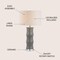 Jonathan Y Tiki 26.5" Ceramic LED Table Lamp, Grey JYL3015B - alternate 7